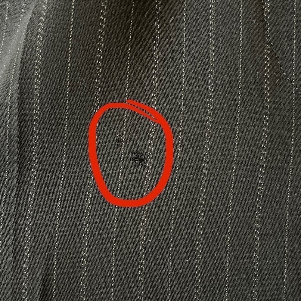 Giorgio Armani | Wool Pinstripe Trousers High Rise Tapered Pants Size 10 (IT 46) - Picture 6 of 11